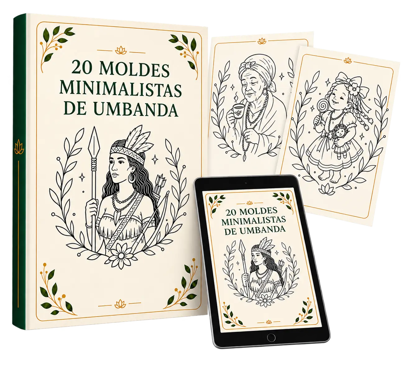 20 moldes minimalistas de Umbanda