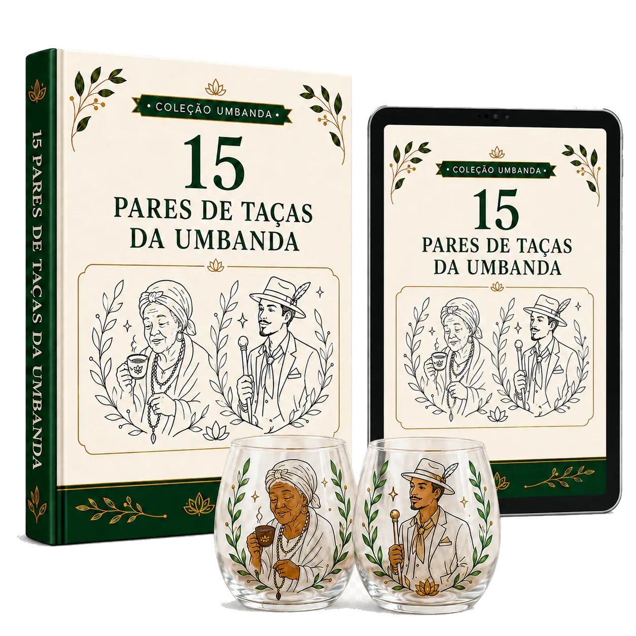 15 pares de taças da Umbanda